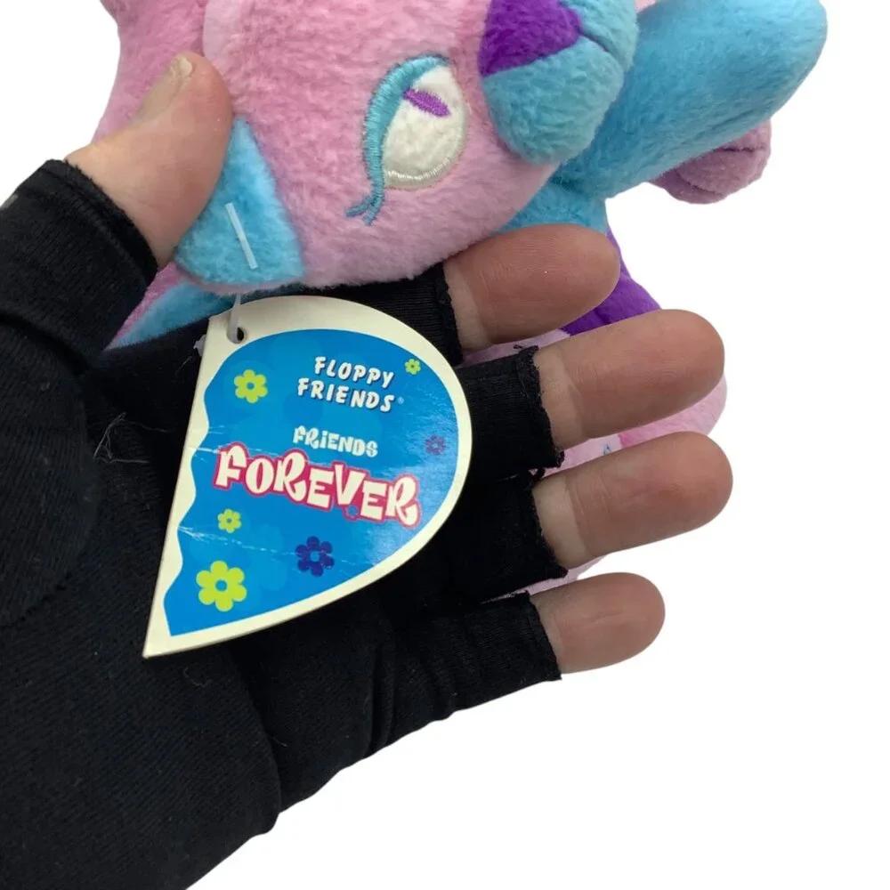 Vtg 2000 Floppy Friends Forever Plush Hugging Dog & Cat‎ Stuffed Animals 7